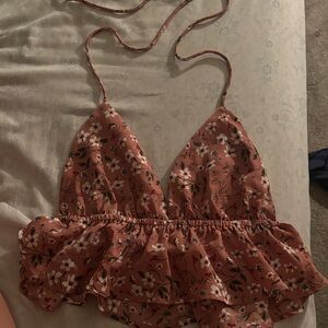 back out crop top blouse